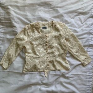 Rafale Cream Floral Lace Blouse